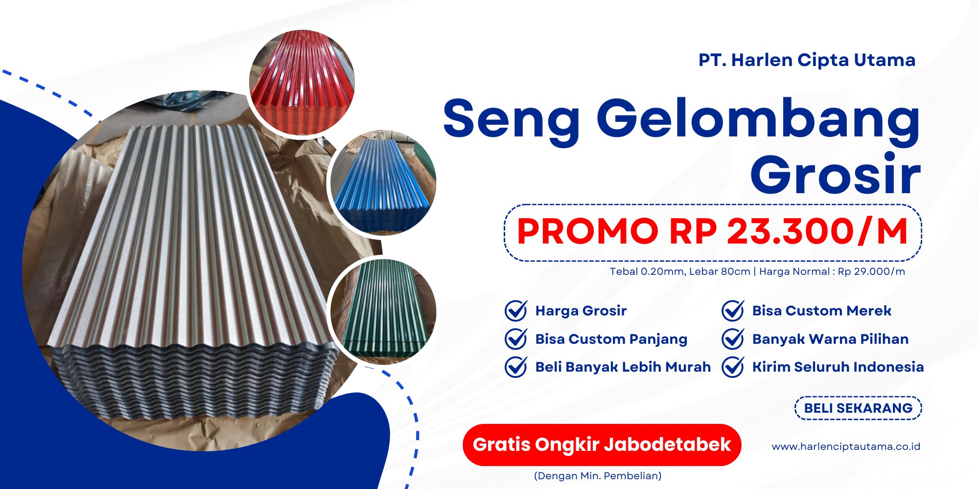 harga seng gelombang murah